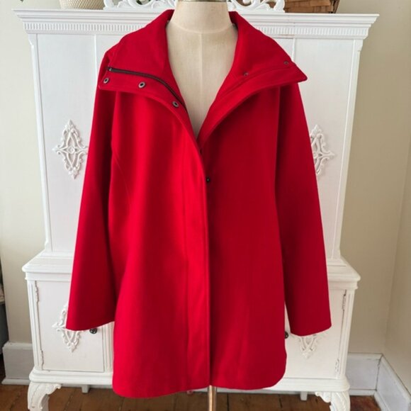 Pendleton Cherry Red Cascade Wool Coat - Picture 2 of 12
